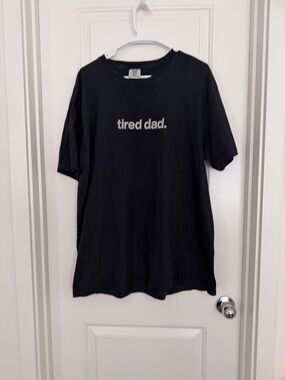 tired dad. Black Graphic Tee - Men